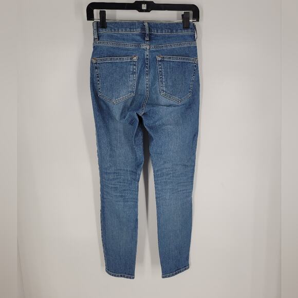 Everlane Blue Wash High Rise Skinny Ankle Jeans 24 - Picture 5 of 7